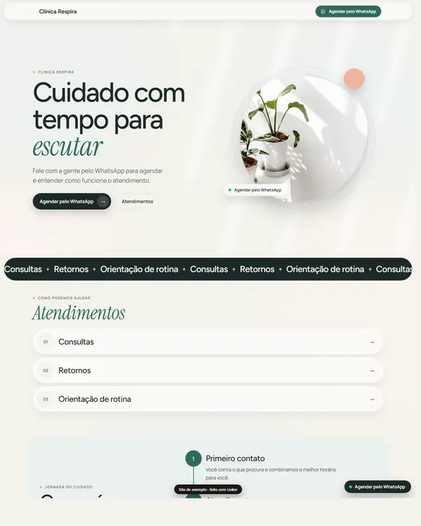 Site de exemplo para Clínicas e Consultórios