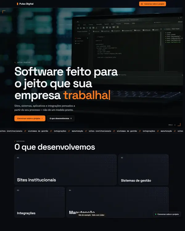 Site de exemplo para Desenvolvimento