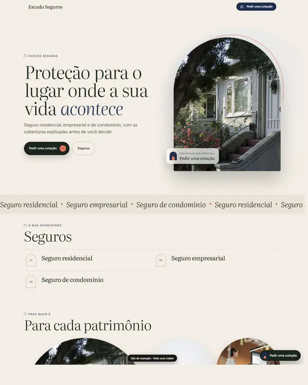 Site de exemplo para Patrimonial